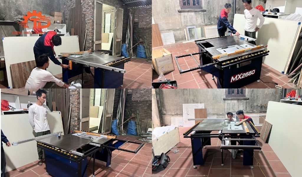 Hình Ảnh Bàn Giao Máy Cưa Bàn Trượt